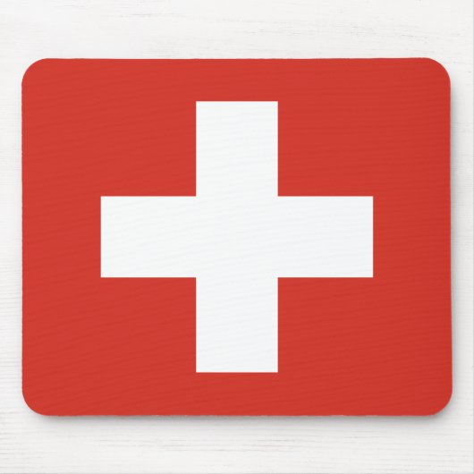 Flagge der Schweiz Mousepad (Vorne)