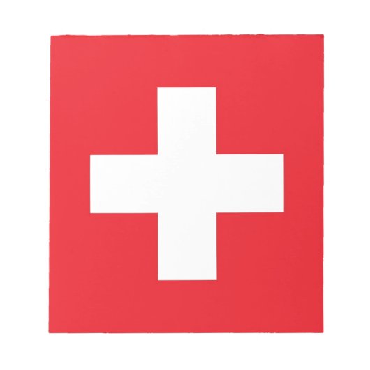 Flagge der Schweiz Notizblock (Vorderseite)