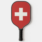 Flagge der Schweiz Pickleball Schläger (Rückseite)