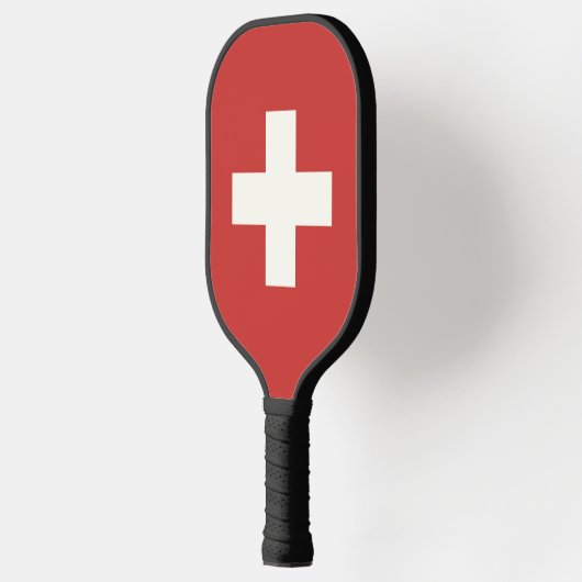 Flagge der Schweiz Pickleball Schläger (Links)