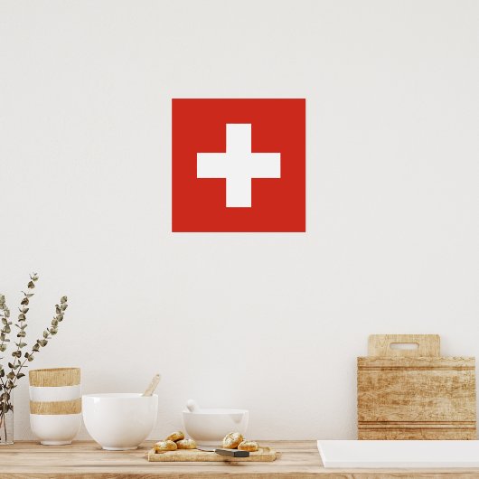 Flagge der Schweiz Poster (Küche)