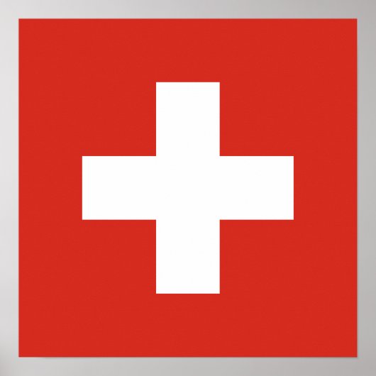 Flagge der Schweiz Poster (Vorne)