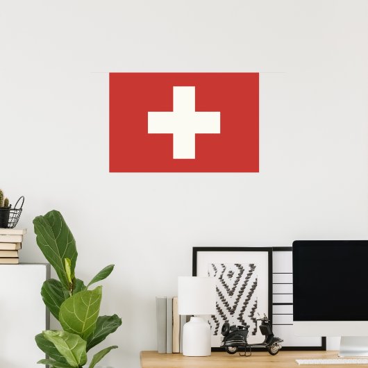 Flagge der Schweiz Poster (Heimbüro)