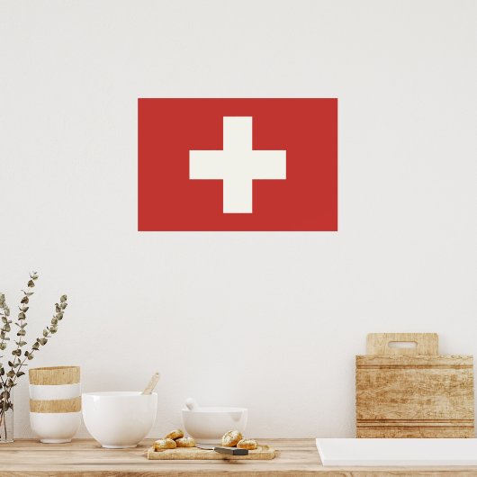 Flagge der Schweiz Poster (Küche)