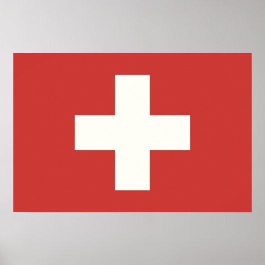 Flagge der Schweiz Poster (Vorne)