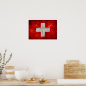 Flagge der Schweiz Poster (Küche)