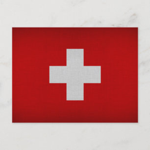 Flagge der Schweiz Postkarte