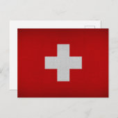 Flagge der Schweiz Postkarte (Vorne/Hinten)