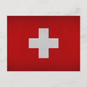 Flagge der Schweiz Postkarte (Vorderseite)