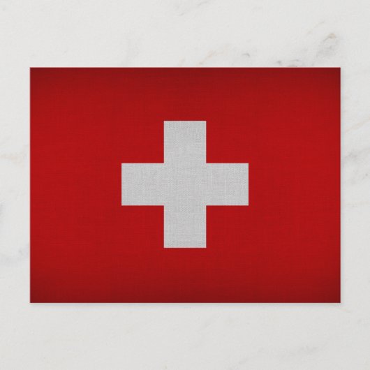 Flagge der Schweiz Postkarte (Vorderseite)
