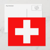 Flagge der Schweiz Postkarte (Vorne/Hinten)