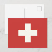 Flagge der Schweiz Postkarte (Vorne/Hinten)
