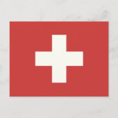 Flagge der Schweiz Postkarte (Vorderseite)
