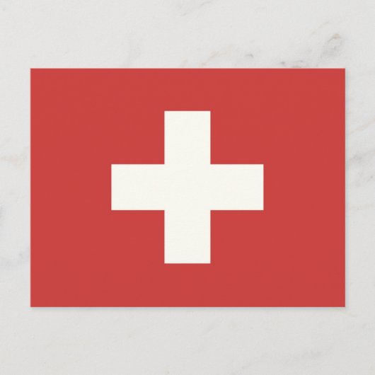 Flagge der Schweiz Postkarte (Vorderseite)