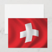 Flagge der Schweiz Postkarte (Vorne/Hinten)