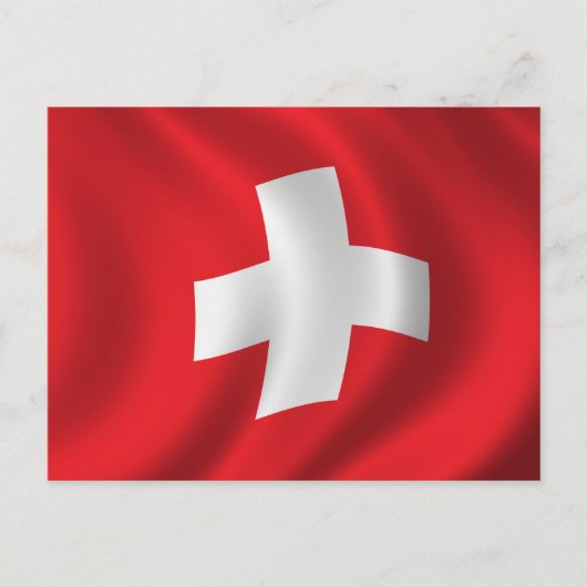 Flagge der Schweiz Postkarte (Vorderseite)
