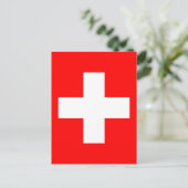 Flagge der Schweiz Postkarte (Stehend Vorderseite)