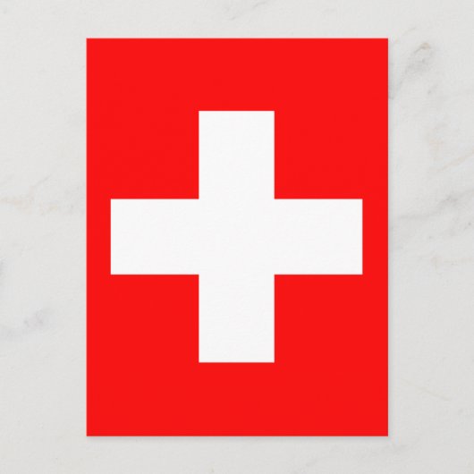 Flagge der Schweiz Postkarte (Vorderseite)