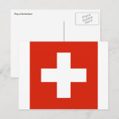 Flagge der Schweiz Postkarte (Vorne/Hinten)
