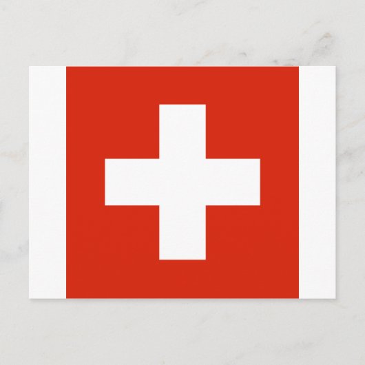 Flagge der Schweiz Postkarte (Vorderseite)