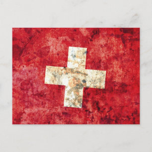 Flagge der Schweiz Postkarte