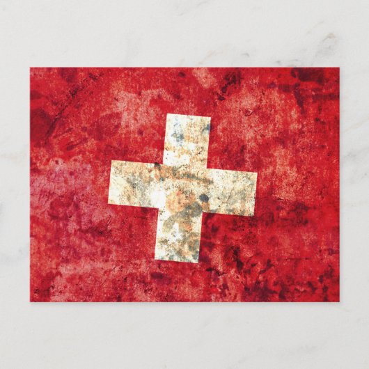 Flagge der Schweiz Postkarte (Vorderseite)