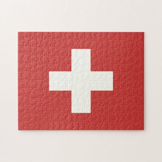 Flagge der Schweiz Puzzle (Horizontal)