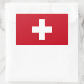 Flagge der Schweiz Rechteckiger Aufkleber (Tasche)