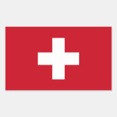 Flagge der Schweiz Rechteckiger Aufkleber (Vorderseite)