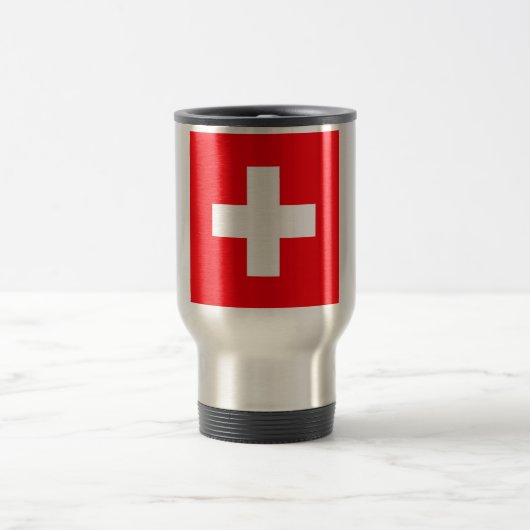Flagge der Schweiz Reisebecher (Mittel)