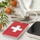 Flagge der Schweiz Schlüsselanhänger (Vorderseite rechts)