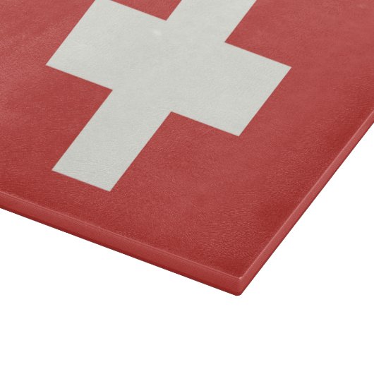 Flagge der Schweiz Schneidebrett (Ecke)