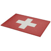 Flagge der Schweiz Schneidebrett (Ecke)