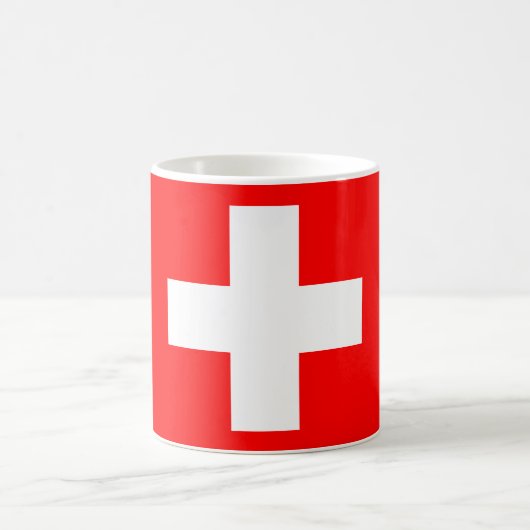 Flagge der Schweiz (Schweizer) Kaffeetasse (Mittel)