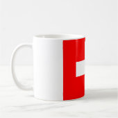 Flagge der Schweiz (Schweizer) Kaffeetasse (Links)