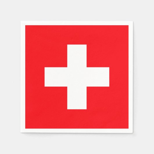 Flagge der Schweiz Serviette (Vorderseite)