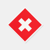 Flagge der Schweiz Serviette (Ecke)