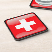 Flagge der Schweiz Untersetzer (Linke Seite)