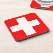 Flagge der Schweiz Untersetzer (Linke Seite)