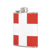 Flagge der Schweiz Vinyl Wrapped Flask Flachmann (Links)