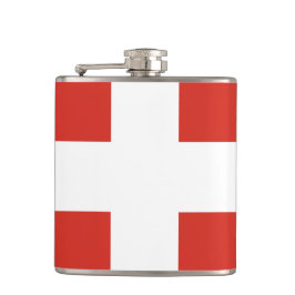 Flagge der Schweiz Vinyl Wrapped Flask Flachmann