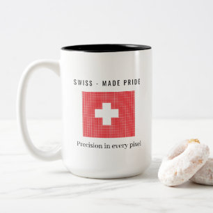 Flagge der Schweiz Zweifarbige Tasse