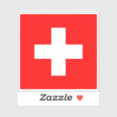 Flagge der Schweizerischen Eidgenossenschaft Aufkleber (Blatt)