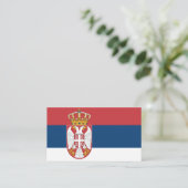 Flagge der serbischen Visitenkarte (Stehend Vorderseite)