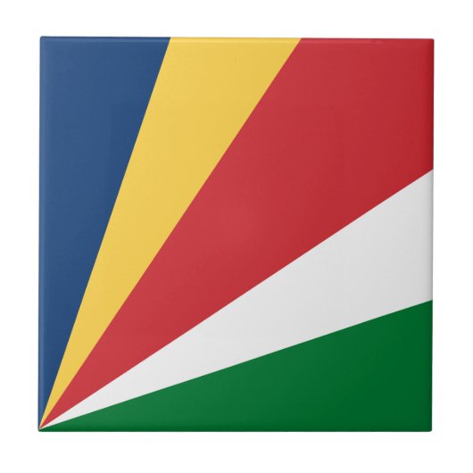 Flagge der Seychellen Fliese (Vorderseite)