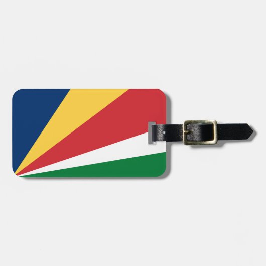 Flagge der Seychellen Gepäckanhänger (Vorderseite horizontal)
