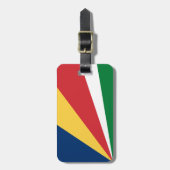 Flagge der Seychellen Gepäckanhänger (Vorderseite vertikal)
