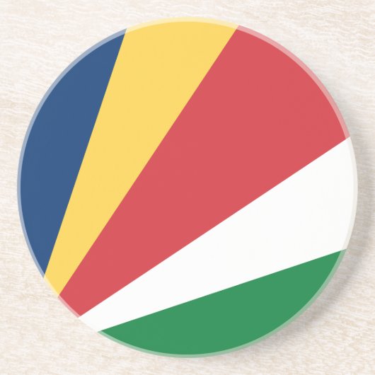Flagge der Seychellen Getränkeuntersetzer (Vorne)