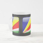 Flagge der Seychellen Mattglastasse (Vorderseite Links)
