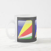 Flagge der Seychellen Mattglastasse (Links)